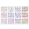 thumbnail image 1 of Nail Art Watermark Sticker Set 12 Sheets, A Set Of Butterfly, Fruit Lace, Colorful Flower Nail Stickers, 1 of 3
