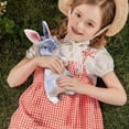 thumbnail image 4 of CHELIASD Realistic Stuffed Bunny Plush Toy Lifelike Soft Stuffed Animal with Multiple Colors Cute Easter Bunny Plushie for Kids Toddlers Perfect for Easter Home Tabletop Decor, 4 of 9