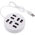 thumbnail image 2 of USB 8 Ports Box Multi Data Transmission USB 2.0 Hub Round Shape Multi-Port Splitter Charger Adapter Replacement with LED for USB Devices, Phone, USB Flash Disk, PC, Tablet, 2 of 7