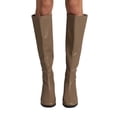 thumbnail image 5 of BRGZLK Women's Autumn Winter Long Boots Solid Color Square Toe Chunky Heel High Heel Knee-Length Boots Daily Walking Shoes Khaki 38, 5 of 10