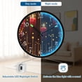 thumbnail image 5 of Voice Activated Clock with Glow Light 12 Inch Large Silent Wall Clock Battery Operated for Home Decor Red Candles, 5 of 8