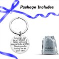 thumbnail image 2 of Fathers Day Gift Stepdad Gift Keychain Father Gifts from Daughter Son Birthday Gift for Father in Law Stepfather Wedding Gift for Daddy Thanksgiving Day Keyring Gift Christmas Stainless Steel Jewelry, 2 of 4