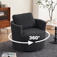 thumbnail image 2 of BUIORD Swivel Accent Chair, 32.3" Comfy Swivel Barrel Chair, 360 Degree Swivel Club Chair Arm Chair for Living Room Bedroom, Dark Gray, 2 of 8