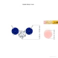 thumbnail image 3 of ANGARA Lab Grown & Blue Sapphire Diamond Necklace for Women in 14K White Gold (Size-6mm| Color-F-G| Clarity-VS) | April Birthstone, Anniversary, Jewelry Gift for Women | Lab-Grown Diamond Necklace, 3 of 8