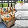 thumbnail image 6 of FOR U DESIGNS Rooster Chicken Pumpkin Leaf Print RV Dinette Cushion Covers 2 Pieces Scratch-resistant Camper Seat Covers Dinette Booth Elastic RV Couch Cover Loveseat Sofa Chair Cover Halloween Decor, 6 of 7