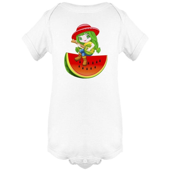 Musical Kid On Watermelon Bodysuit Infant -Image by Shutterstock, Newborn