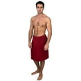 thumbnail image 1 of TowelSelections Men's Wrap Adjustable Cotton Terry Shower Bath Gym Cover Up with Snaps Small/Large Rio Red, 1 of 1