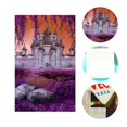 thumbnail image 3 of ABPHOTO Polyester 5x7ft River Beach View Backdrop Standing Castle Background Ultra Violet Color Flower Backdrop, 3 of 5