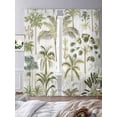 thumbnail image 3 of Green Palm Tree Tropical Sheer Curtains 84 Inch Length 2 Panels Set, Beach Summer Botanical Voile Window Treatment Rod Pocket Curtains Sheers Drapes for Bedroom/Living Room/Kitchen 52"x84"x2, 3 of 7
