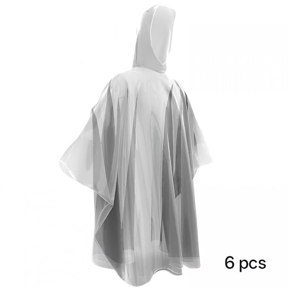 TELOLY Rain Ponchos for Adults - Extra Long Emergency Poncho with Hood, 6/12/24 Family Pack Raincoat, Home Survival Kits