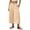 Khaki, variant on Women's Summer Solid Color High Waist Wide Leg Cropped Linen Pants, Casual Beach Trousers with Pockets, Relaxed Fit for Daily Wear Beige L