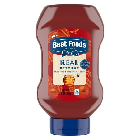 (17 Pack) Best Foods Real Ketchup Sweetened Only with Honey 20