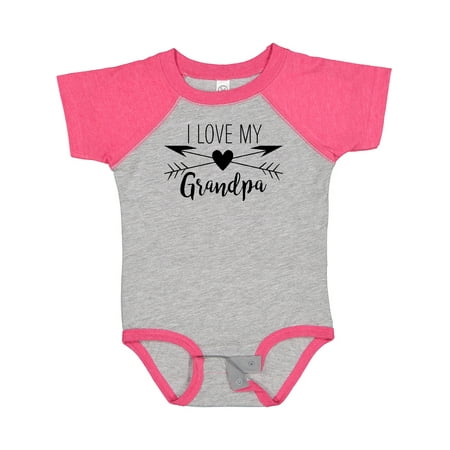 

Inktastic I Love My Grandpa Heart and Arrows Gift Baby Boy or Baby Girl Bodysuit