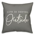 thumbnail image 2 of Creative Products Better Outside Gray 16 x 16 Indoor / Outdoor Pillow, 2 of 3