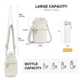 thumbnail image 5 of Water Bottle Bag 40 Oz Crossbody Holder For Walking Hiking Insulated Carrier Purse With Adjustable Strap, 5 of 7