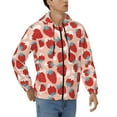 thumbnail image 4 of Zip Up Hoodies for Men - Cute strawberry print Long Sleeve Comfrt Men'S Fashion Hoodies & Sweatshirts, Jackets for Men Hoodies Pullover Clothing Clothes with Pouch, 4 of 5