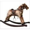 MT9010 - Large Brown Rocking horse with sound effects - 31"H x 16"W x 41.5"D