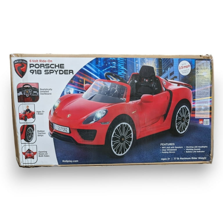 子供用　AVIGO 6v ポルシェ 918 Rollplay 6V Porsche 918 Kids' Electric Ride-On Car, Battery