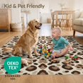 thumbnail image 4 of ODIKA 8'x10' Ultra-Soft Area Rug, Abstract Inspired Patches Border Southwestern Symmetry Spotted Flowing Dynamic None Washable, Bare feet friendly, Silk-Touch for Bedroom, Under Sectional, 4 of 7