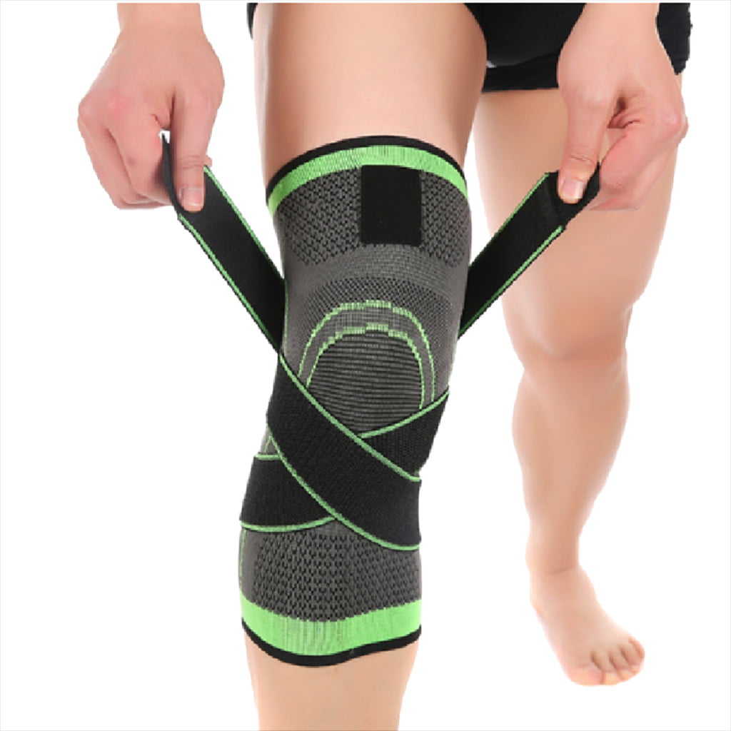 C--003 Large Back On Track Pain Relief Warmth Comfortable Knee Brace Strap Black 
