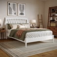 thumbnail image 1 of AFI Orleans Full Solid Wood Low Profile Sleigh Platform Bed in White, 1 of 13