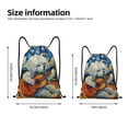 thumbnail image 2 of Bingfone Dog Guitar Starry Night Drawstrings Backpacks Bags for Men Women Gym Drawstrings Bag-Small, 2 of 6