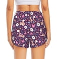 thumbnail image 2 of Lsque Cute Squirrel Floral Printed Women's Running Shorts with Liner Pockets,Elastic Quick Dry Workout Athletic Gym Yoga Shorts,Womens High Waist Shorts-Large, 2 of 9