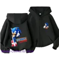 thumbnail image 4 of Sudadera con capucha y cremallera para niños Sonic Lightning 2024 con estampado de dibujos animados Otoño/Invierno Sudadera de manga larga Chaqueta informal Top 2-12 años Niños Niñas, 4 of 5