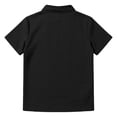 thumbnail image 7 of REDARER Boys Waffle Knit Stand Collar Short Sleeve Henley Shirt Comfortable Casual Sport Top for Kids,6-7 Years, 7 of 7