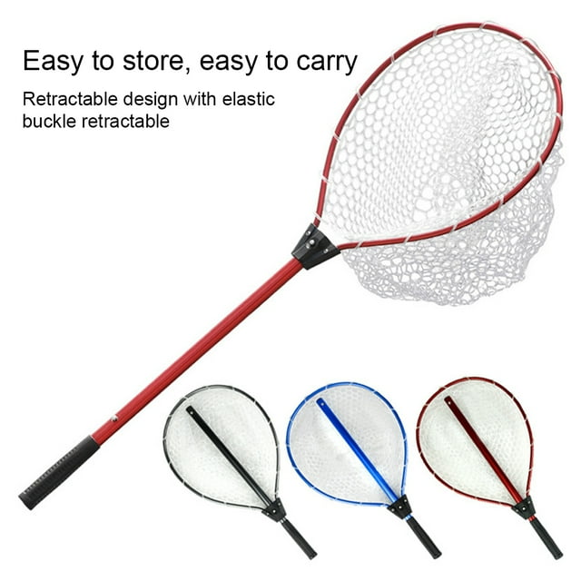 stanreset 1/2/3/5 Fishing Landing Nets Telescopic Rod Accs Anti-hook Wear-resistant Slideproof Lightweight Extendable Outdoors Tools Red 5PCS