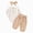 R001-Khaki, variant on NOLDARES Newborn Baby Girl Clothes Infant Baby Ruffle Romper Pants Fall Winter Outfits 4PCS Gifts Set Toddler Girls' Clothing(Khaki,6-12 M)