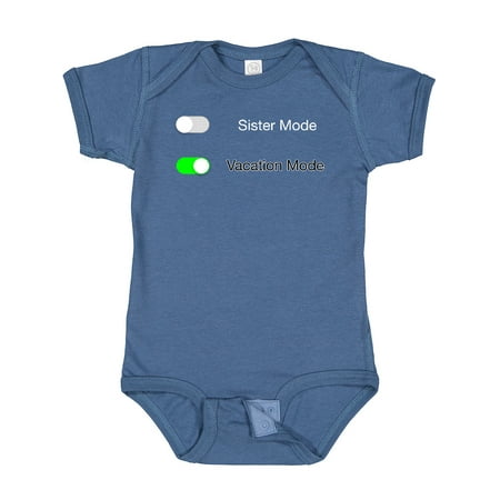 

Inktastic Vacation Mode on Sister Mode off Gift Baby Boy or Baby Girl Bodysuit