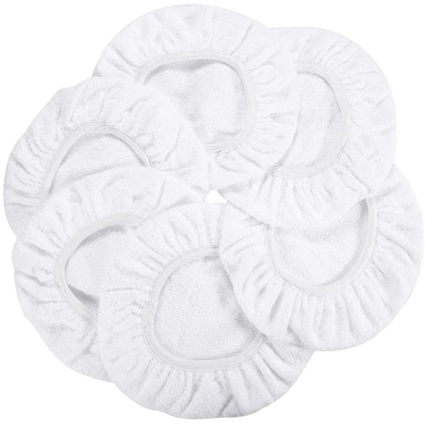 Almohadillas para pulir automóviles (5 a 6 pulgadas) Capó pulidor - Mircofibra suave Max Waxer Pads - Capó de pulido para la mayoría de los pulidores de automóviles 6Pcs - Blanco Sincero Hogar