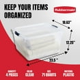 thumbnail image 3 of Rubbermaid Cleverstore 74 Qt Latching Plastic Storage Container & Lid (4 Pack), 3 of 10