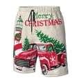 thumbnail image 5 of Kll Merry Christmas 1 Men'S Casual Summer Beach Shorts Hawaiian Shorts With Pockets-Medium, 5 of 9