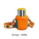 thumbnail image 5 of Matsuzay Vacío de acero inoxidable Reemplazo de color sólido Aislante 420 ml Aspira Botella de agua Vasos con correa cruzada Teteras Naranja, 5 of 6