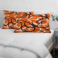 thumbnail image 4 of Orange Geometric Standard Size Pillow Cover,Pillowcase Protectors with Zipper,Breathable Decorative Throw Pillow Case Cover,Black White Striped Abstract Lines Art Pillow Shams for Couch 20x26Inch, 4 of 8