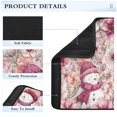 thumbnail image 4 of 2 Pcs Seat Belt Strap Covers Pad for Car Soft Flannel Car Seat Belt Shoulder for All Cars Pink Watercolor Snowmen and Flowers, 4 of 8