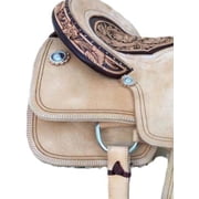 Handcrafted Western Saddle Tooled Leather Design/Included Free Headstall, Breast collar (16)