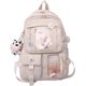 thumbnail image 1 of 2026 Kawaii Backpack with Cute Pin Accessories Plush Pendant for School Bag Student Girl Backpack Super-Capacity Waterproof Travel Backpack, 1 of 5