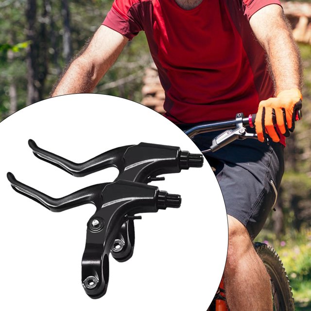 Palanca de freno de bicicleta para niños, palanca de freno para bicicleta de montaña y carretera Negro