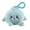 Blue, variant on White Dumpling Plush Keychain with Soft Fluffy Texture and Winking Face, 3.5 Inch, White, for Backpacks and Purses, Stuffed Animal Bag Charm