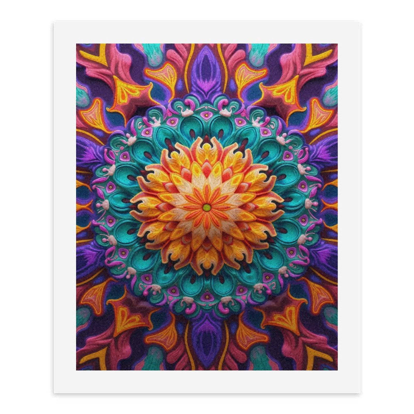 Paint By Numbers Kit for Adults Beginner - DIY Colorful Mandala Art Pattern Design Canvas Painting Kits for Adults, Frameless Paint By Number for Adults for Home Wall Decor 16x20 Inch