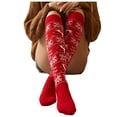 thumbnail image 5 of LIZUOJUN Under $5 Christmas Socks for Women Thigh High Socks Gift for Her Christmas Family Gathering Soft Stretch Fabric Comfortable Wear Breathable Knit Lightweight Design, One Size, 5 of 9