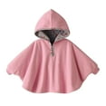 thumbnail image 2 of XXWXYD Baby Girls Boys Reversible Double-Side Wear Hooded Poncho Jacket, Outerwear Cloak Coat for Baby Easy On Off Soft Warm, 2 of 8