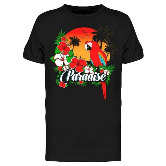 Paradise Parrot T-Shirt Men -Image by Shutterstock, Male x-Large