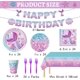 thumbnail image 2 of Set de decoración de fiesta Oigco Mermaid Birthday Serves 24, 2 of 7