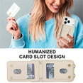 thumbnail image 6 of For IPhone 17 Pro Max Case  Premium PU Leather Wristband Holder With Multiple-Card Slots, Flip Wallet Phone Case With Detachable Crossbody,White,For iPhone 17 Pro Max, 6 of 8