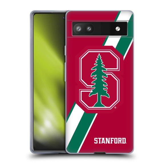 Head Case Designs Officially Licensed Stanford University The Farm Stanford University Stripes Soft Gel Case Compatible with Google Pixel 6a