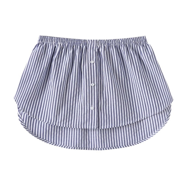 Jupe Mini Ajustable pour Femmes, Demi-Longueur, Ourlet, Demi-Slips, Faux Hauts Noirs à Rayures Verticales L